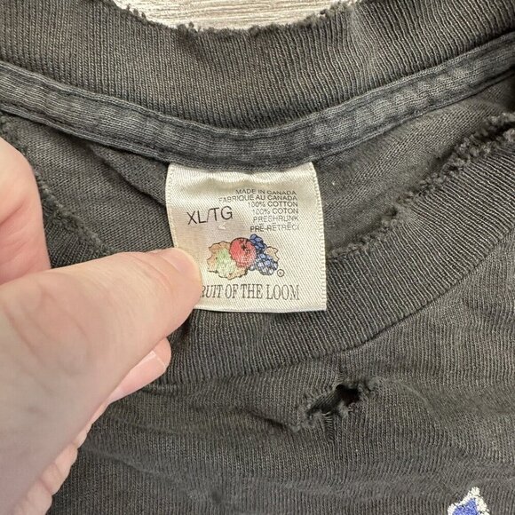 Vintage 90s Budweiser NFL Distressed T Shirt Size XL Black C.G.W 1993 - Picture 7 of 11